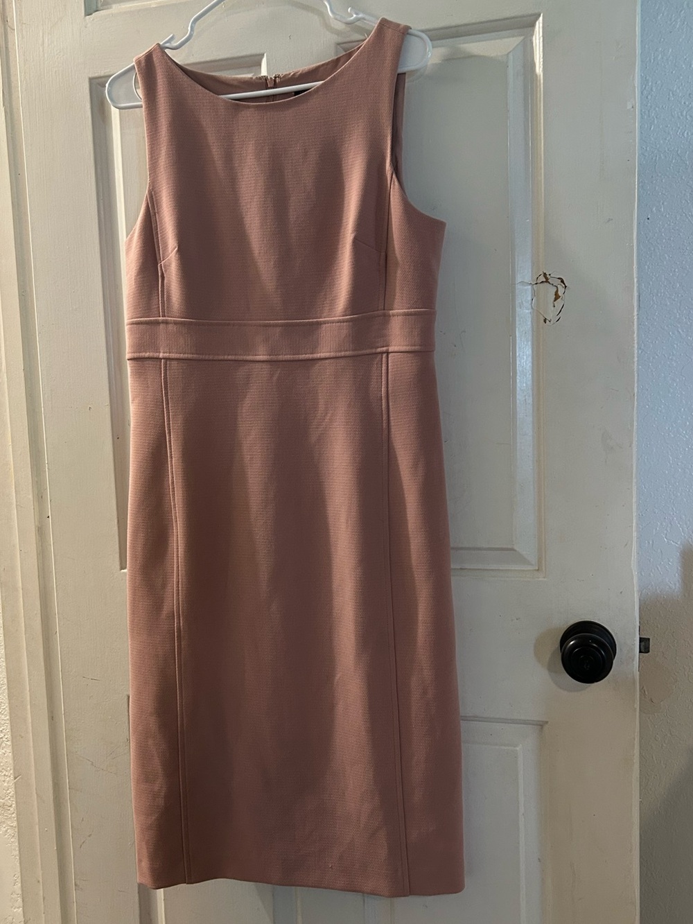Ann Taylor Sleeveless Mauve Midi Sheath Dress